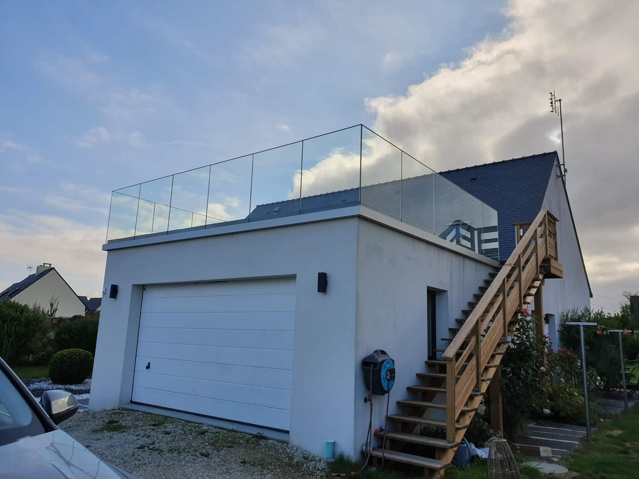 Réalisation d’une terrasse sur étanchéité en Pin r…